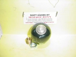 Fire Department  Custom 2" Shift Knob Silver F.F. Jacket button (Black Pearl ) - Bild 1 von 1