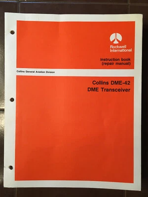 Manual de servicio, reparación y piezas Rockwell Collins DME-42 Foto 1 de 4