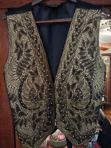 Vintage Women s Embroidered/Beaded Vest - Picture 1 of 7