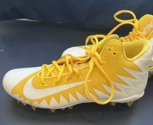 Nike Men's Alpha Menace Pro Football Cleats White & Yellow Size 10 - Picture 1 of 12