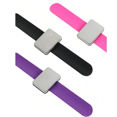 Pulsera de silicona magnética para pinzas para el cabello, horquillas, maquillaje y costura Foto 1 de 4