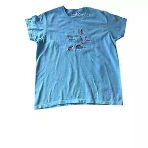 T-Shirt Lighthouses of Maine bestickt blau Größe Large - Bild 1 von 5