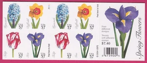 2004 SPRING FLOWERS STAMP TULIP IRIS DAFFODIL HYACINTH UNUSED 37c POSTAGE x20 - Picture 1 of 2