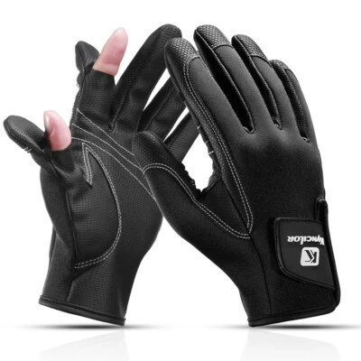 Cold Weather Neoprene 2 Slits Full Finger Gloves Fishing Windproof Warmer Gloves - Image 1 of 4