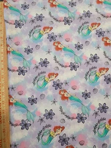 Little Mermaid cotton fabric by the yard 45" wide - Picture 1 of 1