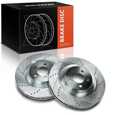 2x Front Drilled Brake Rotor for Chrysler 300 Dodge Challenger Charger Magnum Foto 1 de 4