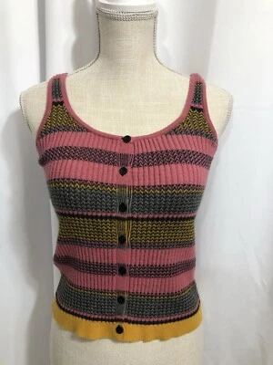 Knit Stripe Tank Top -  Alya Tank Top - Knit Tank Top - Image 1 of 3