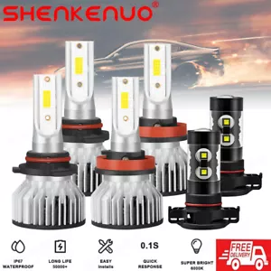 Kit de bombillas antiniebla altas y bajas para faros LED cargador para Dodge 2011 2012 2013 2014 - Imagen 1 de 18