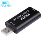 HDMI to USB 2.0 Video Capture HD Card Grabber Record Box for PS4 DVD Camcorder
