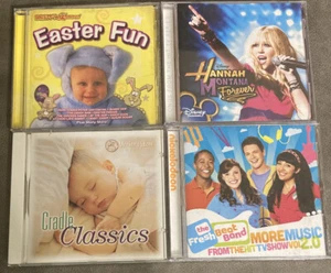 4 Children CDs: Fresh Beat Band,Easter Fun, Hannah Montana, Cradle Classics - Foto 1 di 3