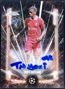 GRADEABLE 2024-25 Topps Chrome UCC Trey Nyoni ROOKIE Black Lazer Auto - Bild 1 von 2