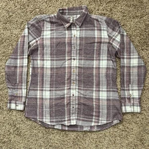 Kuhl Flanellhemd Damen L lila kariert Langarm Knopfleiste Outdoor Logo - Bild 1 von 14