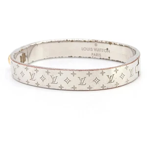Louis Vuitton Nanogram Cuff Armband M00249 Armreif Accessoire Silber Gold Gebraucht - Bild 1 von 24