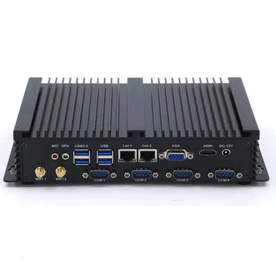 Intel Core i5 3317U 1037U 2*Lans 4*RS232 COM Industrial Fanless Mini PC HDMI+VGA - Image 1 of 4