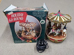 Vintage Mr. Christmas Holiday Go Around Carousel Organ Sound Action Working 1996 - Foto 1 di 14