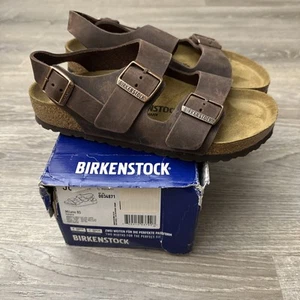 Sandali unisex Birkenstock Milano fibbie - EU 38 - L7/M5 - Habana nuovi - Foto 1 di 7