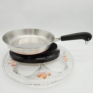 REVERE WARE 9 pollici rame placcato fondo acciaio inox padella padella USA - Foto 1 di 8