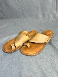 Free People Boho braune Sant Antoni Damen-Ledersandalen Zehenring-Pantoletten 8 - Bild 1 von 12