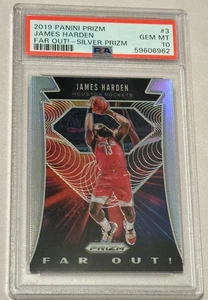 Panini Prizm Far Out 2019! Silver Prizm #3 James Harden Rockets PSA 10 Graduado - Imagen 1 de 4