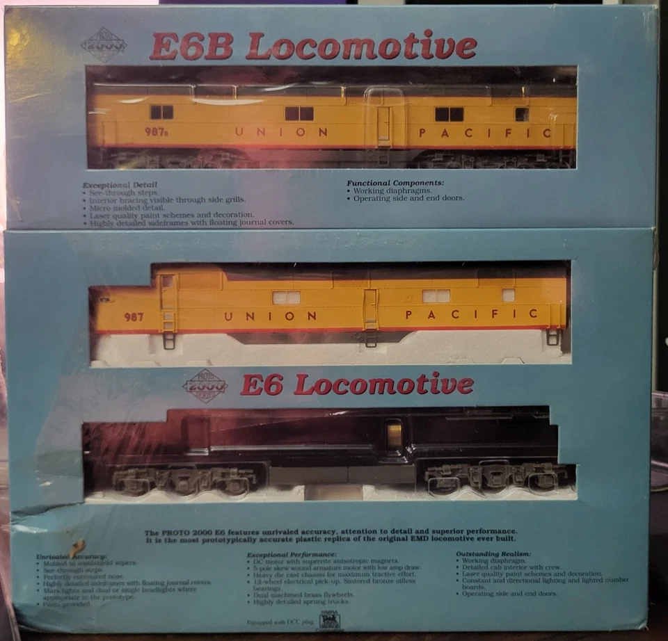 Proto 2000 E6 A & E6B Locomotive Set Union Pacific #987/#987B NOS - Image 1 of 4