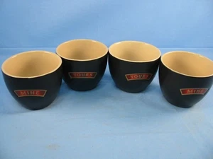 Bailey's Irish Cream Keramik Kaffeetassen Becher Schüssel - Mine & Yours - 4er Set - Bild 1 von 6
