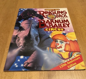 VTG 1989 RINGLING BROS & BARNUM & BAILEY CIRCUS 120TH ANNIVERSARY PROGRAM+POSTER - Picture 1 of 12