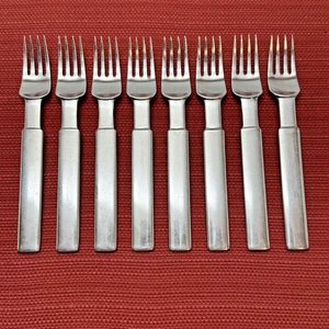 Set/8 Dansk ARTISAN 1 Stainless SALAD FORKS Wide Handle Utensils Japan Vintage - Picture 1 of 11