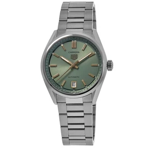 New Tag Heuer Carrera Automatic Green Dial Steel Women's Watch WBN2312.BA0001 - Picture 1 of 4