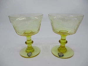 LENOX "ANTIK" GELB - 2 SHERBET GLÄSER - 5" x 4" 0204I - Bild 1 von 1