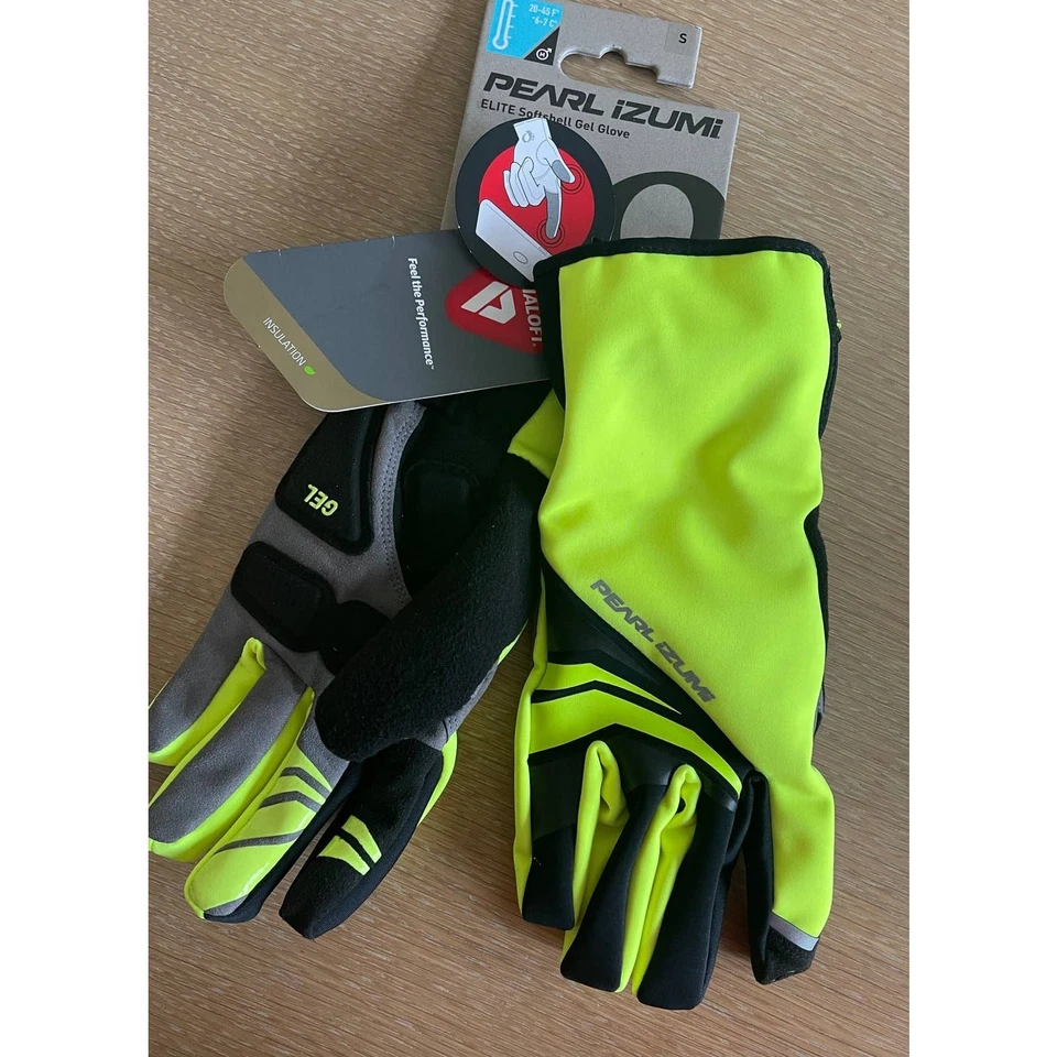全新 Pearl Izumi ELITE 软壳凝胶手套 男式 小号 黄色 — 第 1/1 张图片