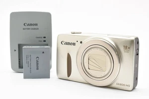 Canon Powershot SX600 HS White Battery Charger Set Compact Camera Used - Picture 1 of 10