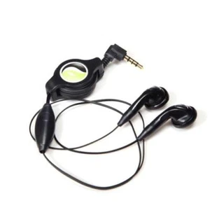 RETRACTABLE EARPHONES HEADPHONES HANDS-FREE HEADSET 3.5MM W MIC for PHONES - Picture 1 of 6