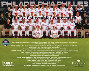 2008 Philadelphia Phillies World Series Champions Team Sit Down 8x10 Photo - Picture 1 of 1