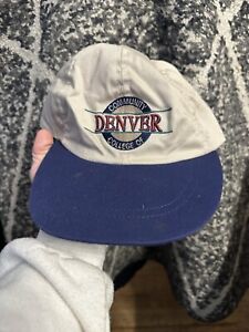 Vintage Community College Of Denver Hat Flexible Fitting