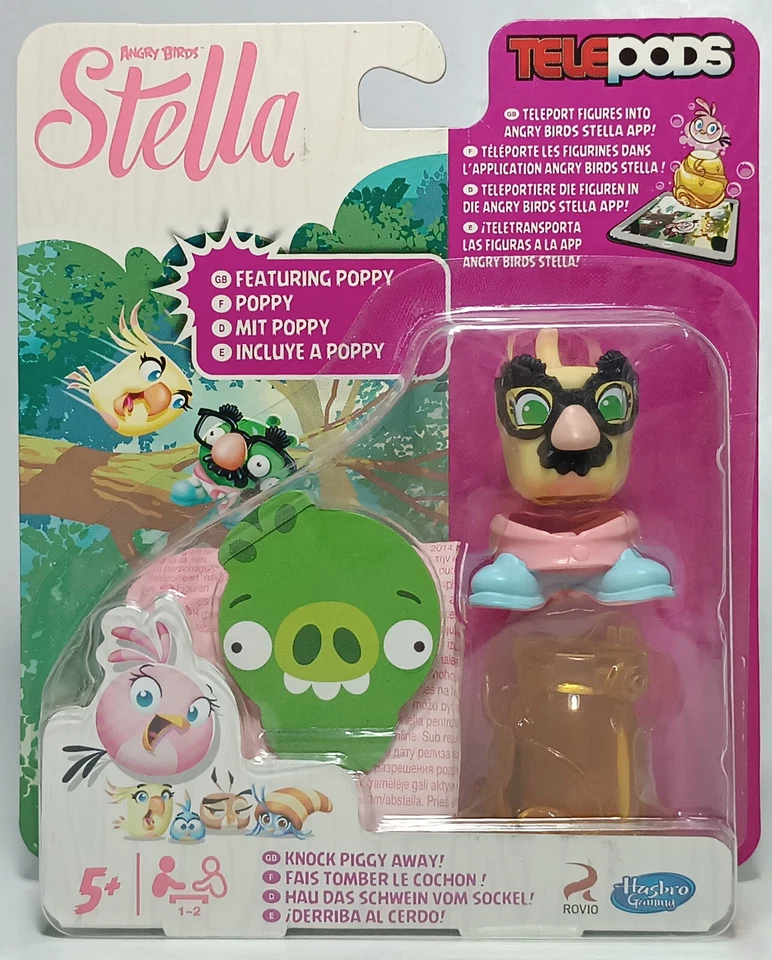 Hasbro 2013 Angry Birds Telepods Stella Knock Piggy Away Amapola Europea Sin usar, en caja Foto 1 de 4