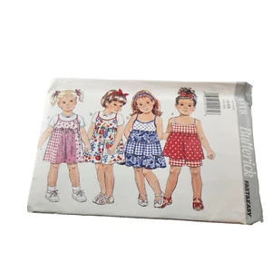 Butterick Patrón 3918 Vestido Top y Pantalones Cortos Niñas Talla 5-6-6x Sin Cortar - Imagen 1 de 2