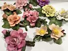 LOT Of NINE Franklin Mint Capodimonte Months of Roses Porcelain Flowers Italy