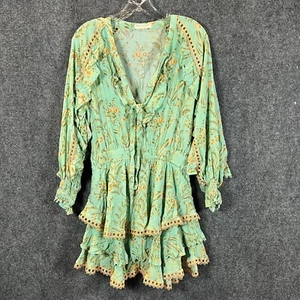 Vestido de Juego Spell & The Gypsy Para Mujer Vintage Maisie En Capas Turquesa Floral Talla L - Imagen 1 de 17