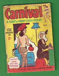 #D277. 1953s POCKET CARNIVAL MAGAZINE - MEN'S INTEREST, JANE WYMAN - Picture 1 of 2