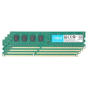 LOT 4PCS Crucial 8GB 1866MHz DDR3L NON ECC Unbuffered DIMM 1.35V Desktop Memory - Picture 1 of 8
