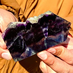 Colonna cristallo fluorite naturale 252G bacchetta magica punto obelisco guarigione terra - Foto 1 di 12