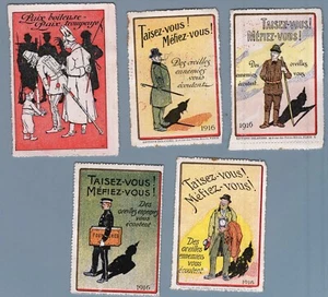 ES4496 Timbro Poster Propaganda: Serie umoristica Ant-Tedesca - Foto 1 di 1