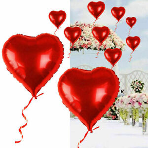 20X Red Heart Love Foil Helium Balloons Wedding Party Decoration Valentine's Day