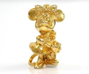 Ciondolo Ciondolo Mouse Minnie Oro Sterling Vermeil Disney - Foto 1 di 3
