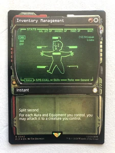 Mtg Carte Magic Fallout Inventory Management Showcase FOIL English NM - Picture 1 of 2