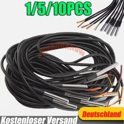 1-3M Temperaturfühler DS18B20 Digital Thermosensor Temperatur-sensor Wasserdicht - Bild 1 von 4