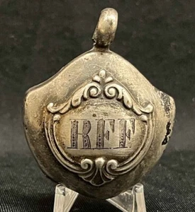 FRANCIA 1900 ́ ANTIGUO BEBÉ CAMPANA SONAJERO PROTECTOR CUNA Escudo con iniciales "RFF" - Imagen 1 de 14