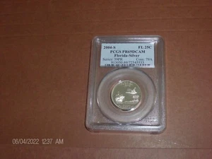 2004 SILVER FLORIDA PCGS PF69 DEEP CAMEO STATE QUARTER (SERIES/COIN LABEL) - Picture 1 of 2