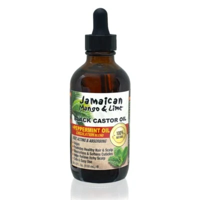 Aceite de ricino negro de mango y lima jamaicano-menta 4 OZ Foto 1 de 4