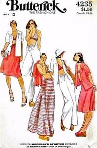 Vintage 70er Jahre Jacke, BH TOP, ROCK, HOSE GARDEROBE Butterick Muster 4235~10/32,5 - Bild 1 von 3